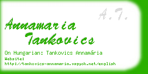 annamaria tankovics business card