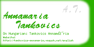 annamaria tankovics business card